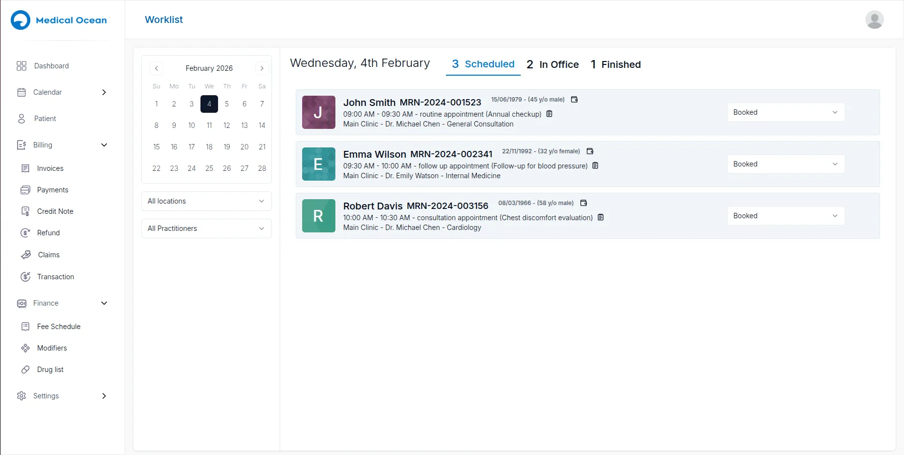 Medical Ocean Worklist